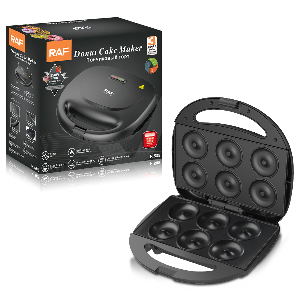 RAF European-style cross-border household breakfast machine, waffle maker, fully automatic mini double-sided heating electric griddle, light food machine R.588 details Picture