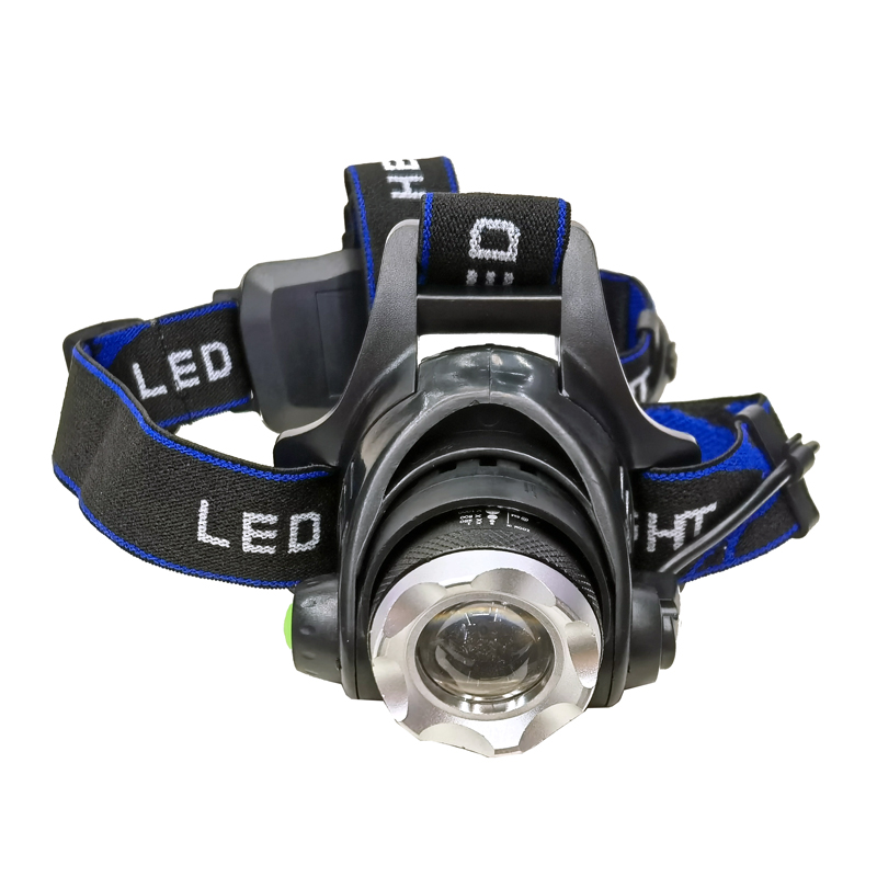 SY005 USB charging white and purple light Scorpion Headlamp, telescopic headlamp, outdoor camping head-mounted strong light plastic headlamp, miner's lamp, banknote detector Specification image