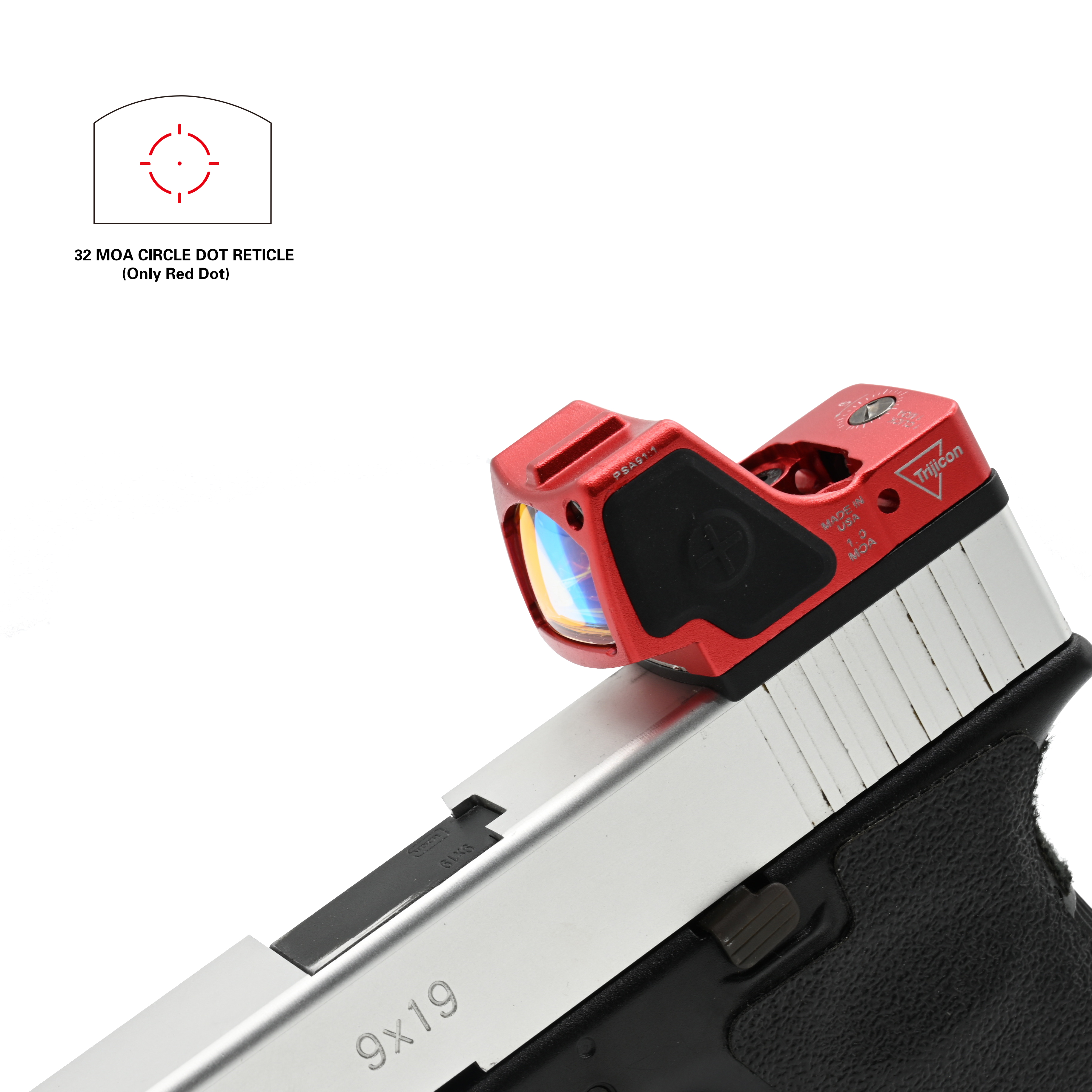 New adhesive holographic RMR silver film green dot HD red film red dot holographic sight Application Scenario