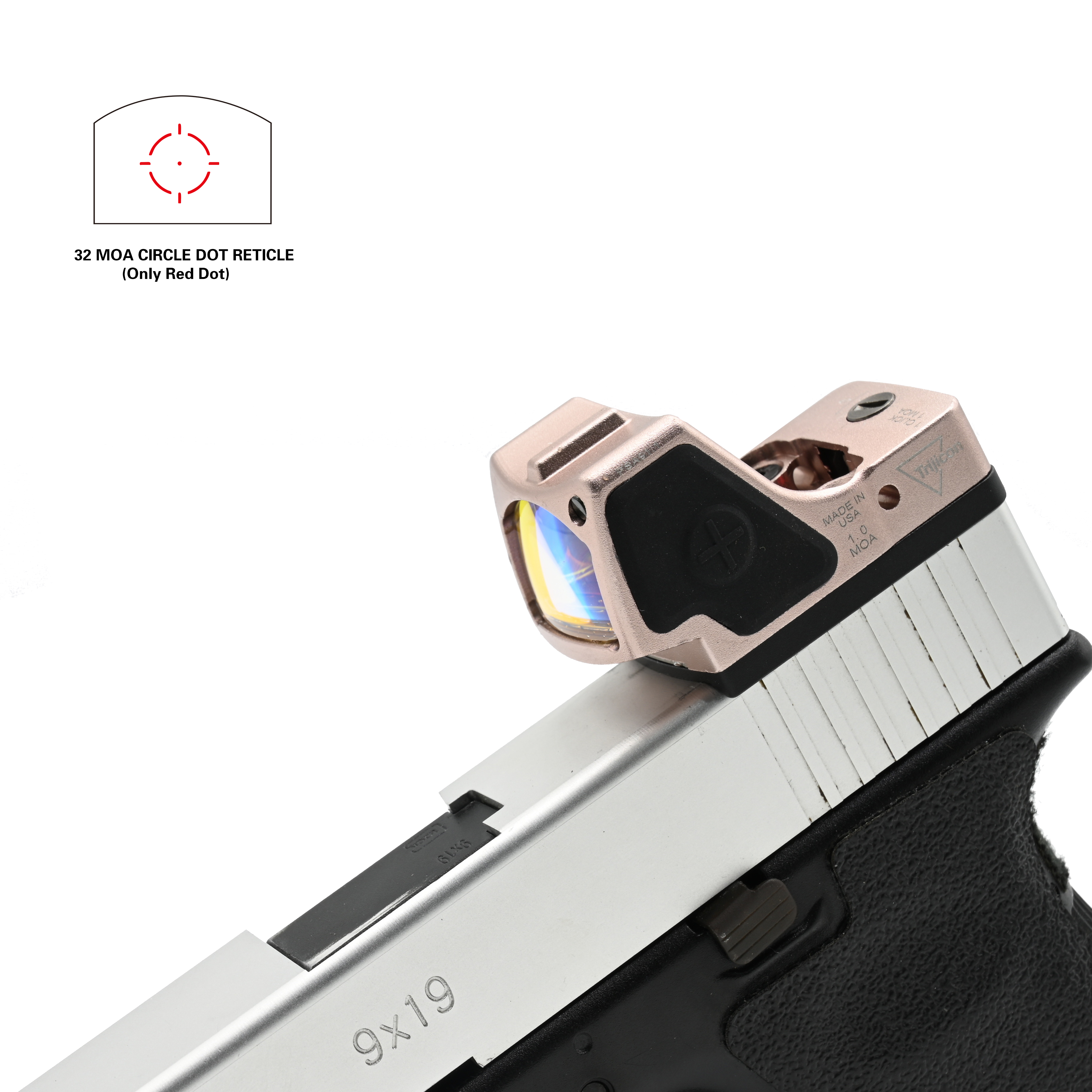 New adhesive holographic RMR silver film green dot HD red film red dot holographic sight Item Picture