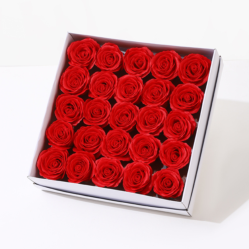 Artificial flower awakening rose soap flower head, diy flower bouquet gift, semi-finished flower art material soap flower head details Picture