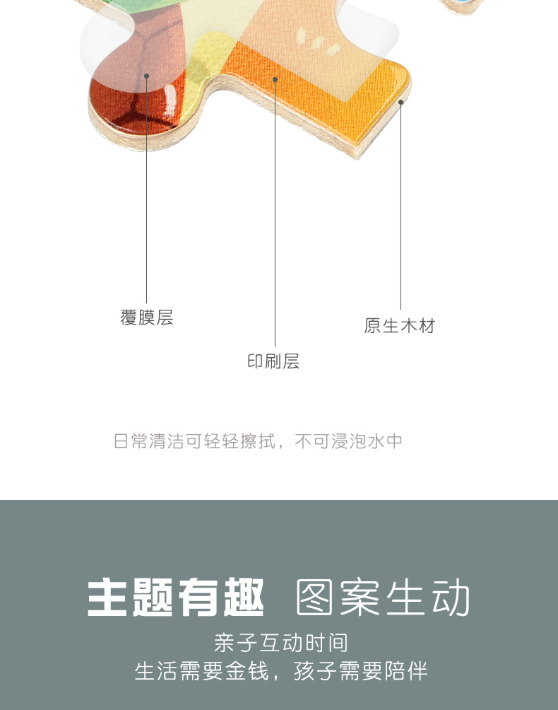 儿童益智拼图30片卡通图案混装跨境热卖2-3岁平面拼板玩具详情7