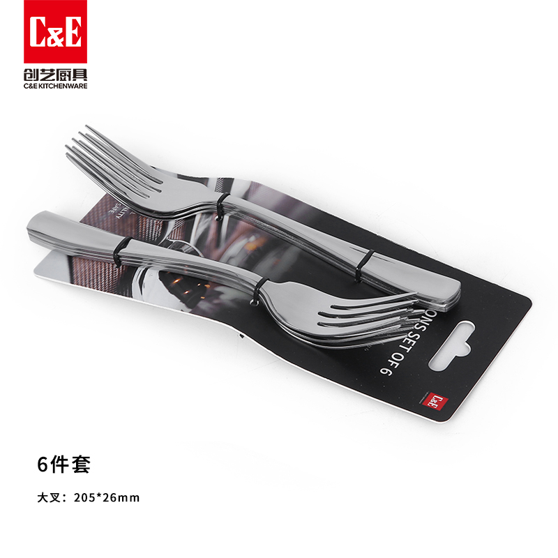 C&E Creative 6-piece set of stainless steel tableware, portable storage, kitchenware, hotel, restaurant, household wholesale pic 5