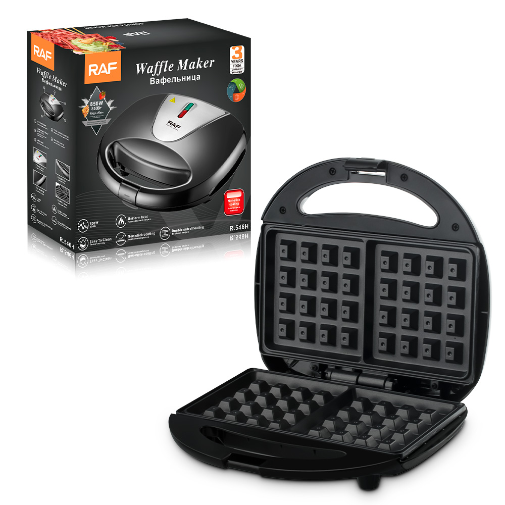RAF European Standard cross-border household double-sided breakfast machine, waffle heating machine, cake machine, sandwich machine, multi-functional light food R.546H Application Scenario