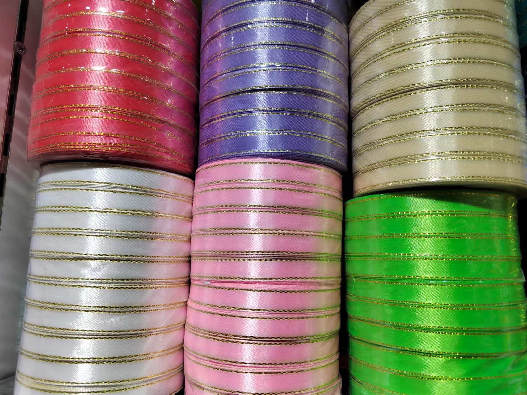 Ruiyi Factory offers direct sales of gold-edge ribbons and various types of ribbon samples pic 1