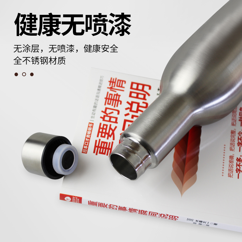 750ml large-capacity double-layer stainless steel vacuum insulated wine bottle Specification image