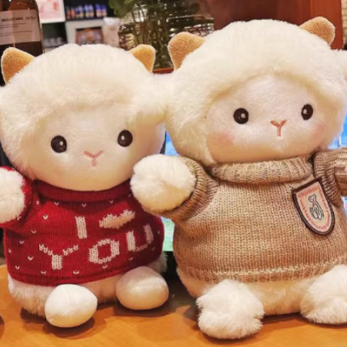 Cute little sheep plush toys from the Internet celebrity Pok Sheep for children pic 1