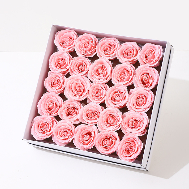 Artificial flower awakening rose soap flower head, diy flower bouquet gift, semi-finished flower art material soap flower head Specification image