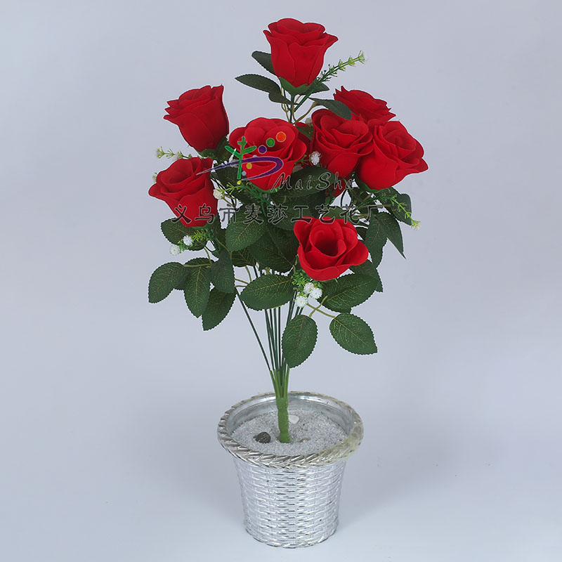MS-060 Maisha Flower Sheet Arrangement, artificial flower, Artificial flower Velvet, Sunshine Bud rose