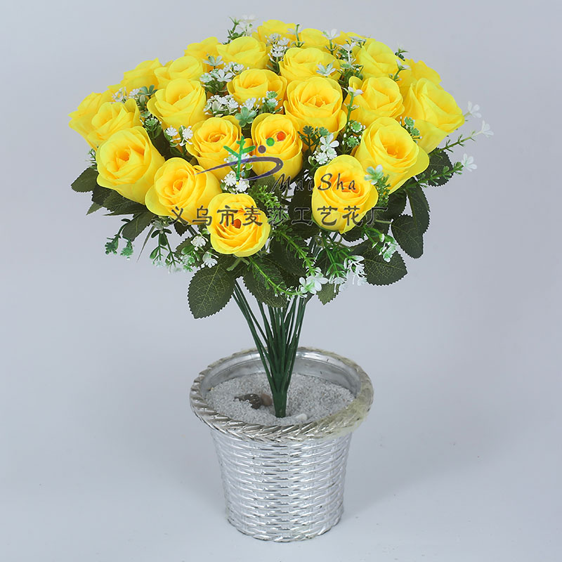 MS-064 Maisha Flower Slices, Qingming Festival flowers, tomb-sweeping flowers, sacrificial flowers, cemetery flower arrangements, artificial flowers, fake flowers, cloud roses