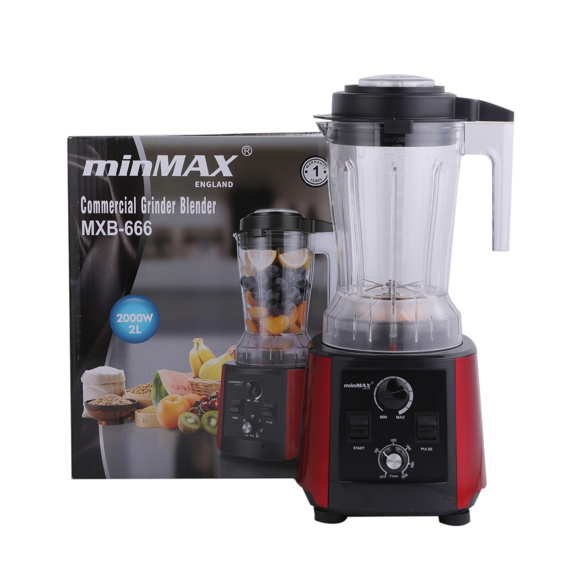 minMAX Home 666 blender, food processor, juice juicer, ice crusher, smoothie blender and blender