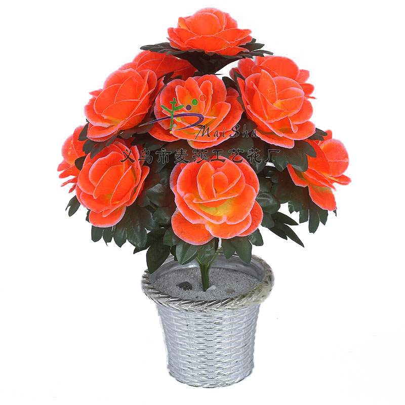 MS-062 Maisha Flower Sheets, Qingming Festival flowers, tomb-sweeping flowers, sacrificial flowers, cemetery flower arrangements, artificial flowers, fake flowers, non-woven fabric, large Maisha rose
