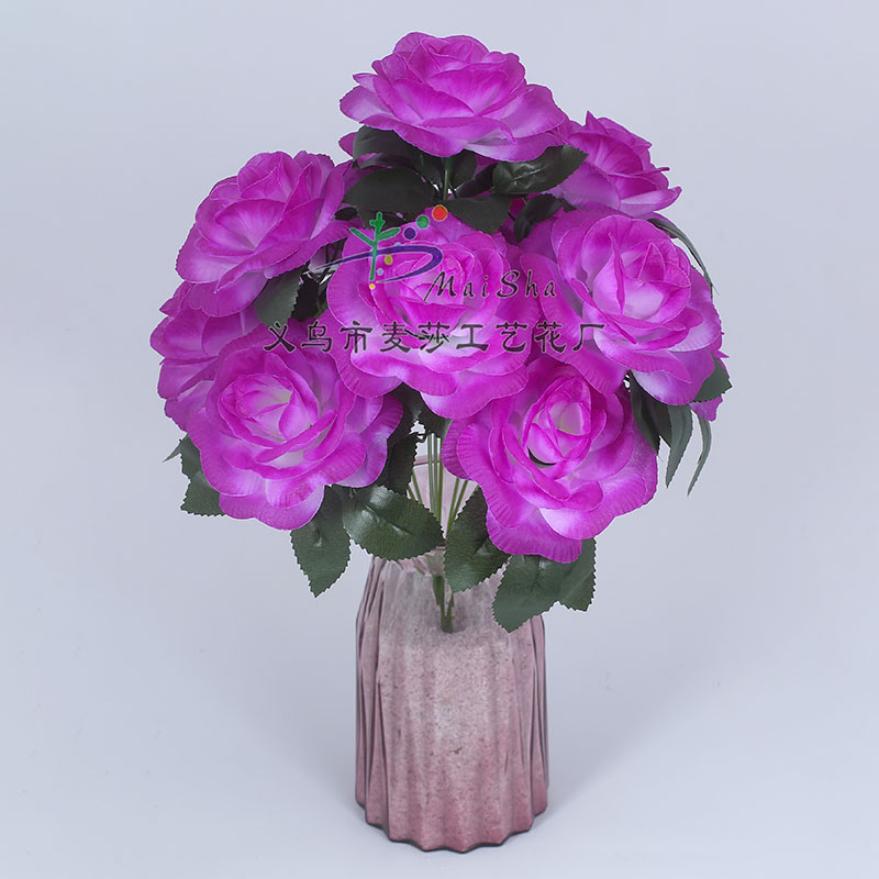MS-070 Maisha Flower Sheet Arrangement, artificial flower, 60g Chinese tea rose Application Scenario