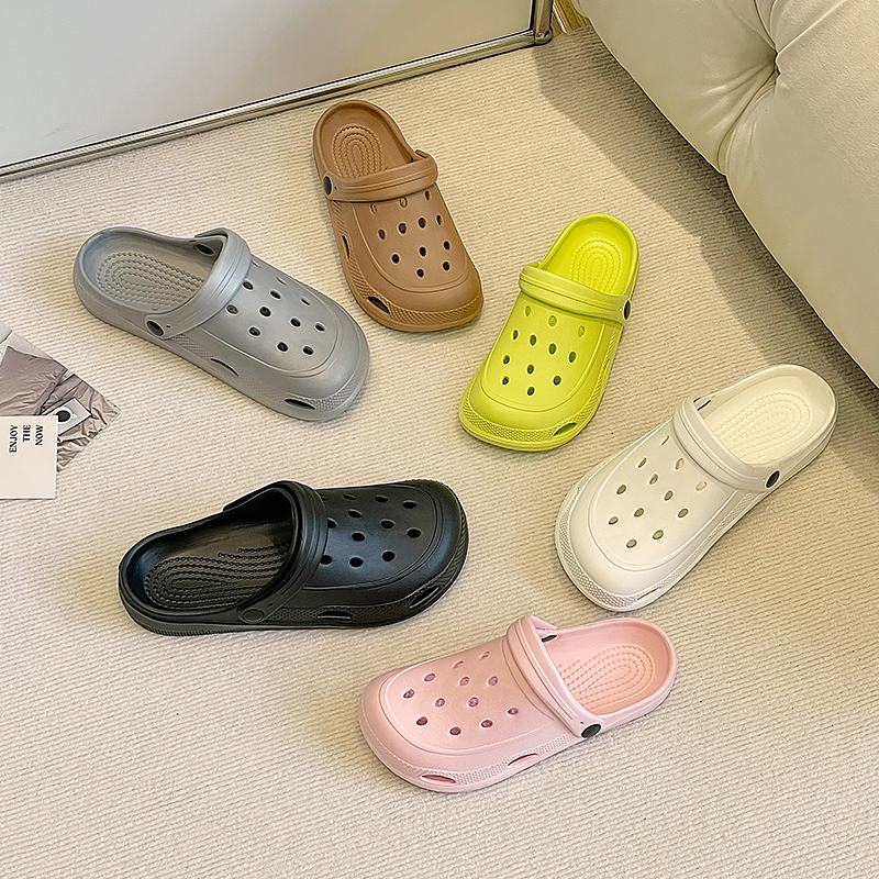 New foreign trade slip-on clogs for men, soft soles for the beach and beach, light and simple flip-flops for women details Picture