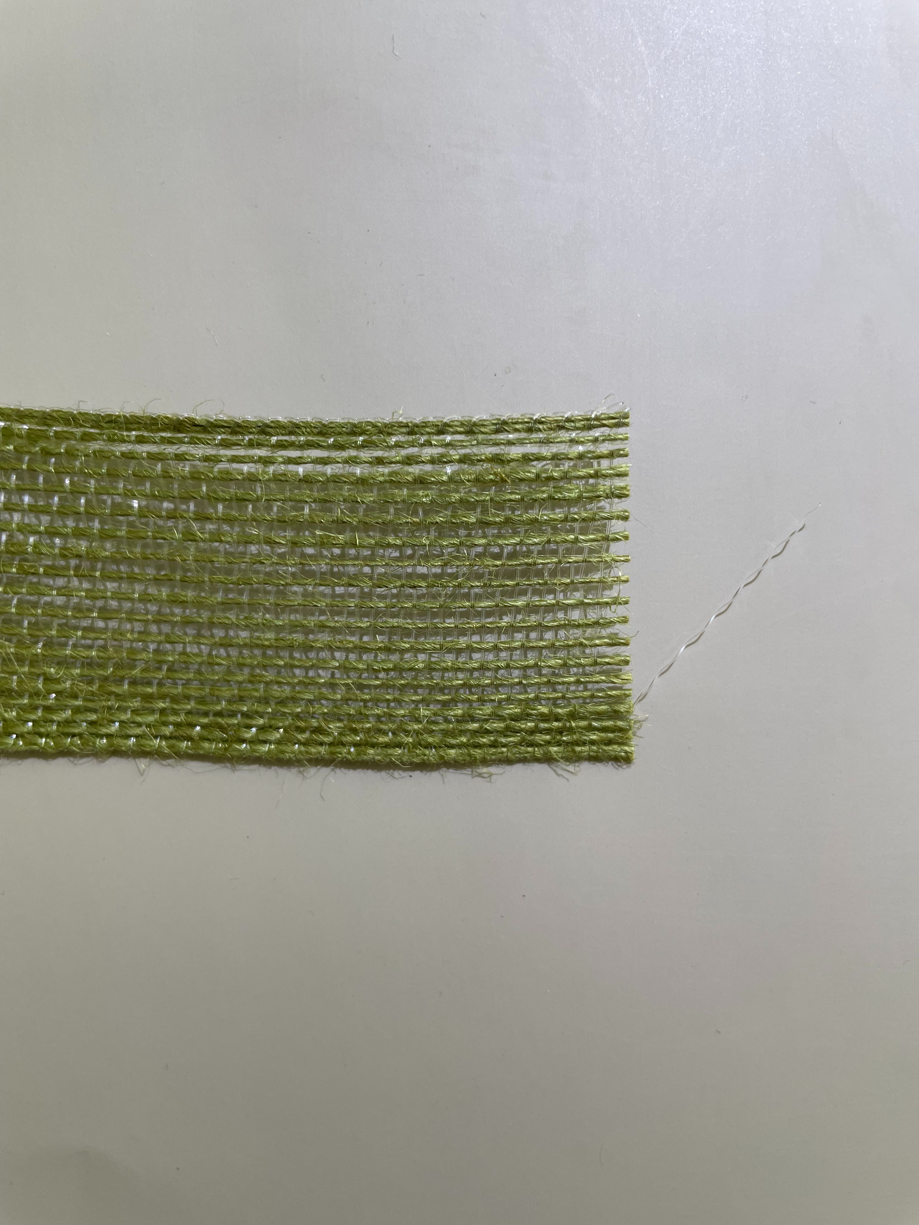 Item No. : AE001-0150-J012 Christmas Gift Packaging Decoration DIY Christmas Grass Green Fish Thread Hemp Tape Christmas Iron Wire Tape 3.8cm Christmas Product Specification image