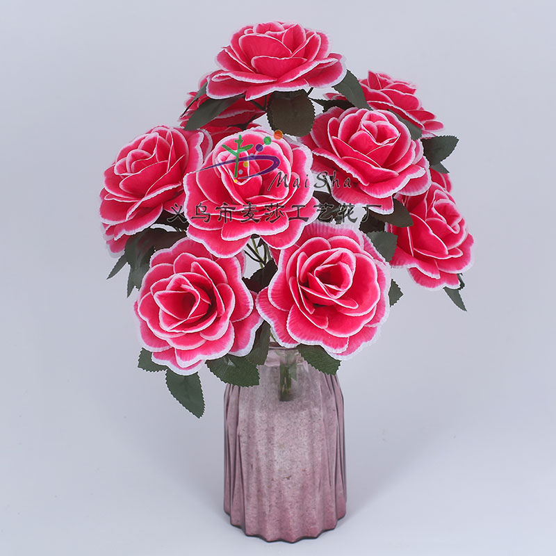 MS-070 Maisha Flower Sheet Arrangement, artificial flower, 60g Chinese tea rose Specification image