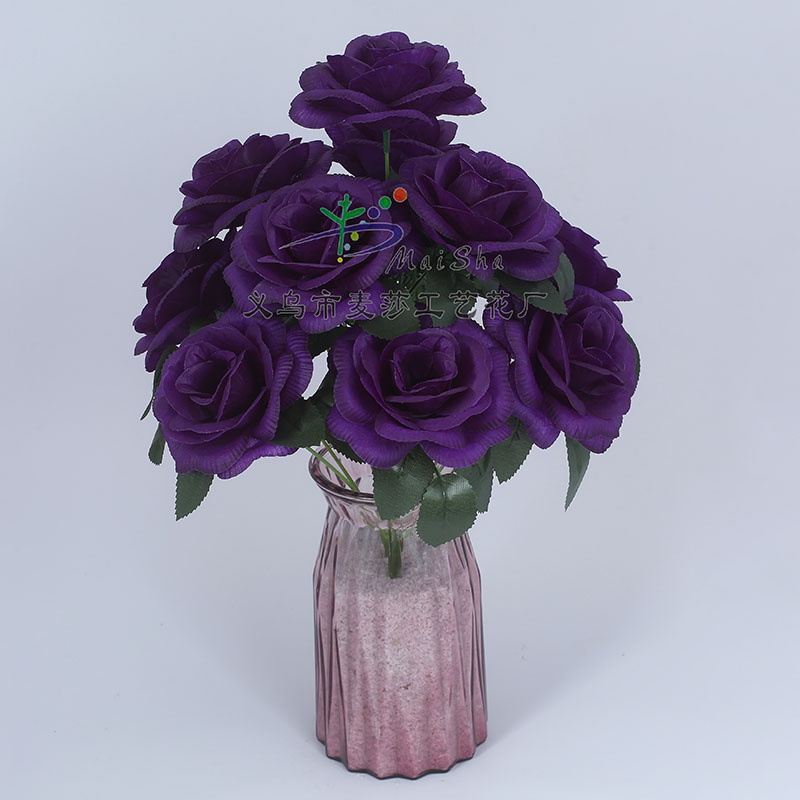 MS-070麦莎花片插花仿真花假花60克中茶玫