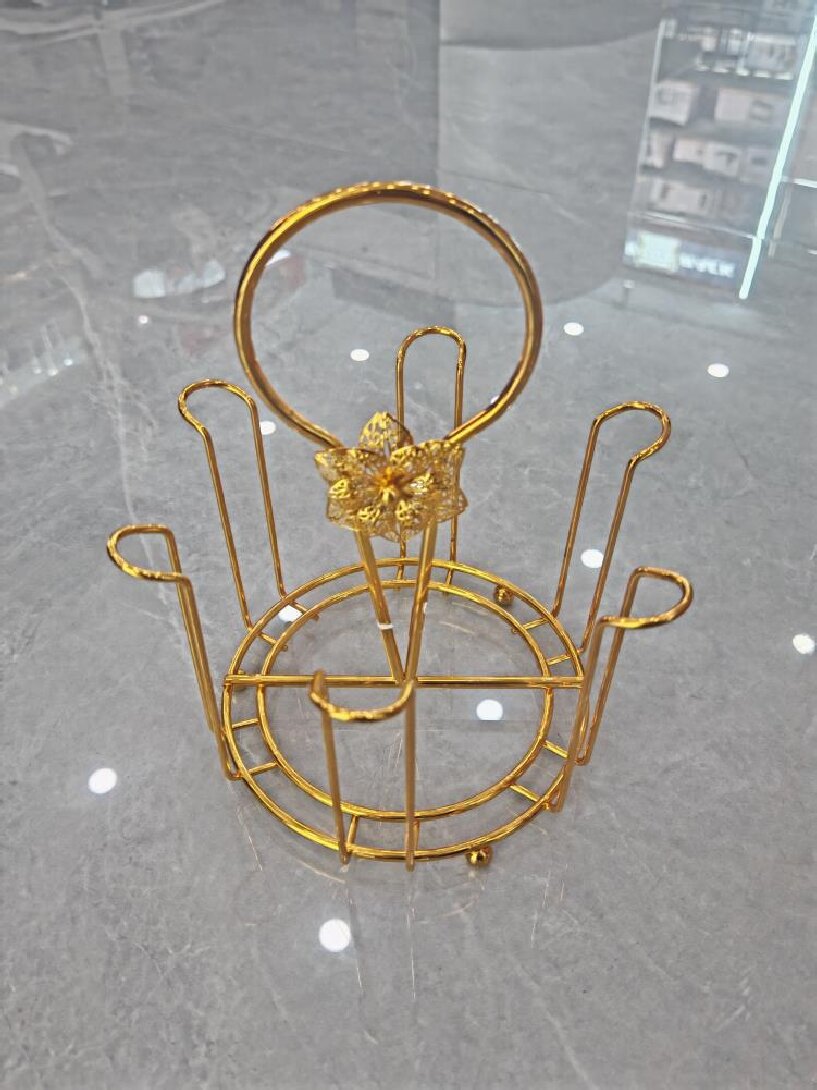 Electrophoretic gold circular six-cup holder
