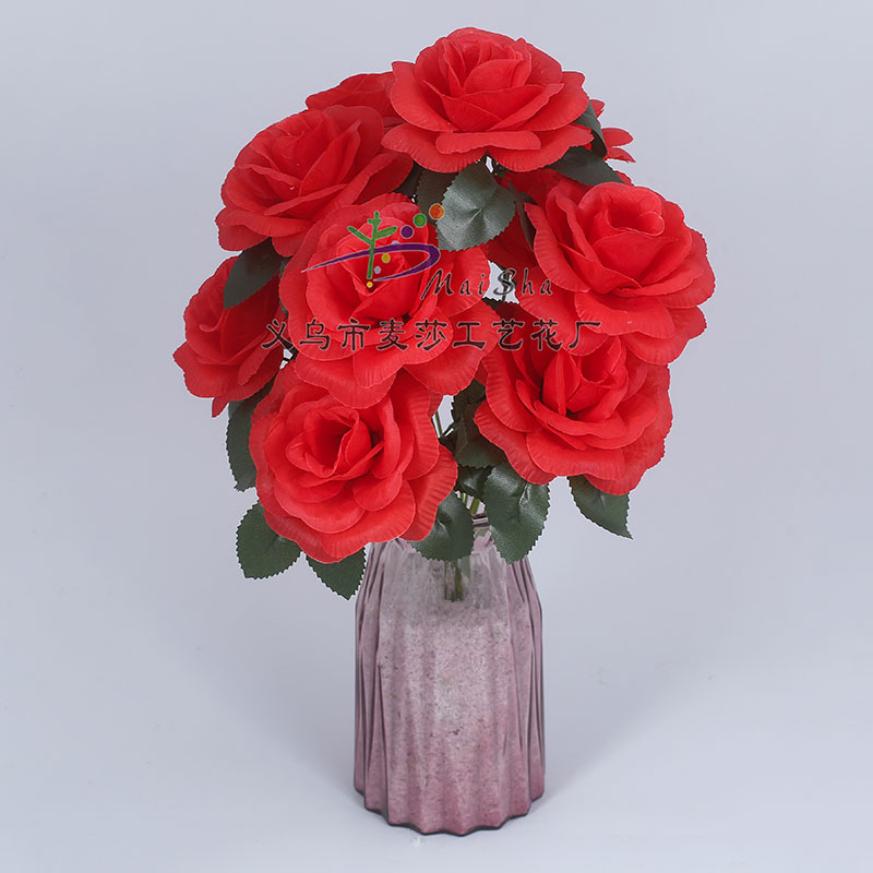 MS-070 Maisha Flower Sheet Arrangement, artificial flower, 60g Chinese tea rose Item Picture