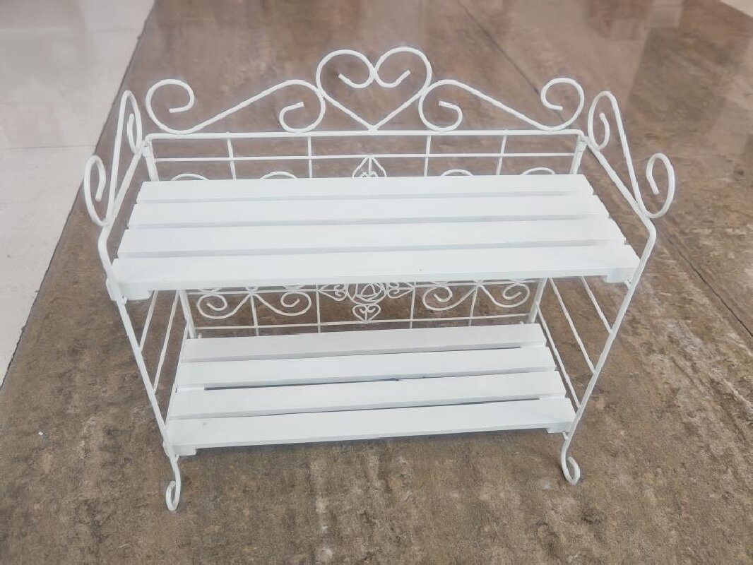 White folding storage rack
