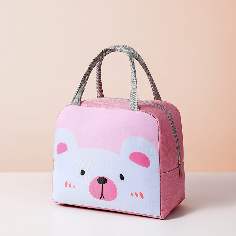 New children's hand-held lunch box bags, cute cartoon bento bags, student lunch bags, insulated bento bags Specification image