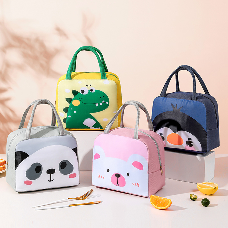 New children's hand-held lunch box bags, cute cartoon bento bags, student lunch bags, insulated bento bags detail image 16