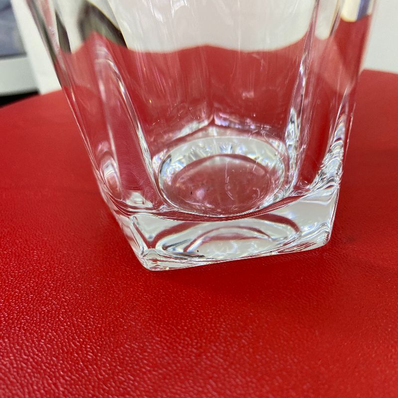 利比厚重玻璃杯五角洋酒杯创意家用威士忌杯餐厅酒吧KTV杯子水杯白底实物图