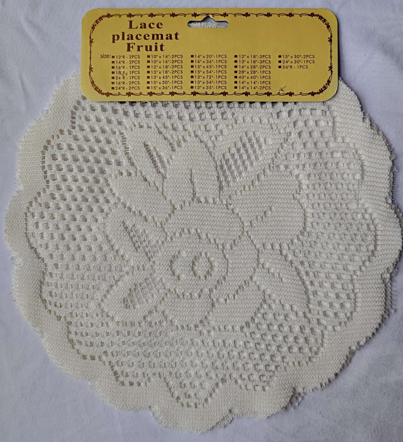 编织餐垫蕾丝餐垫镂空餐垫荷花餐垫多用途餐桌垫