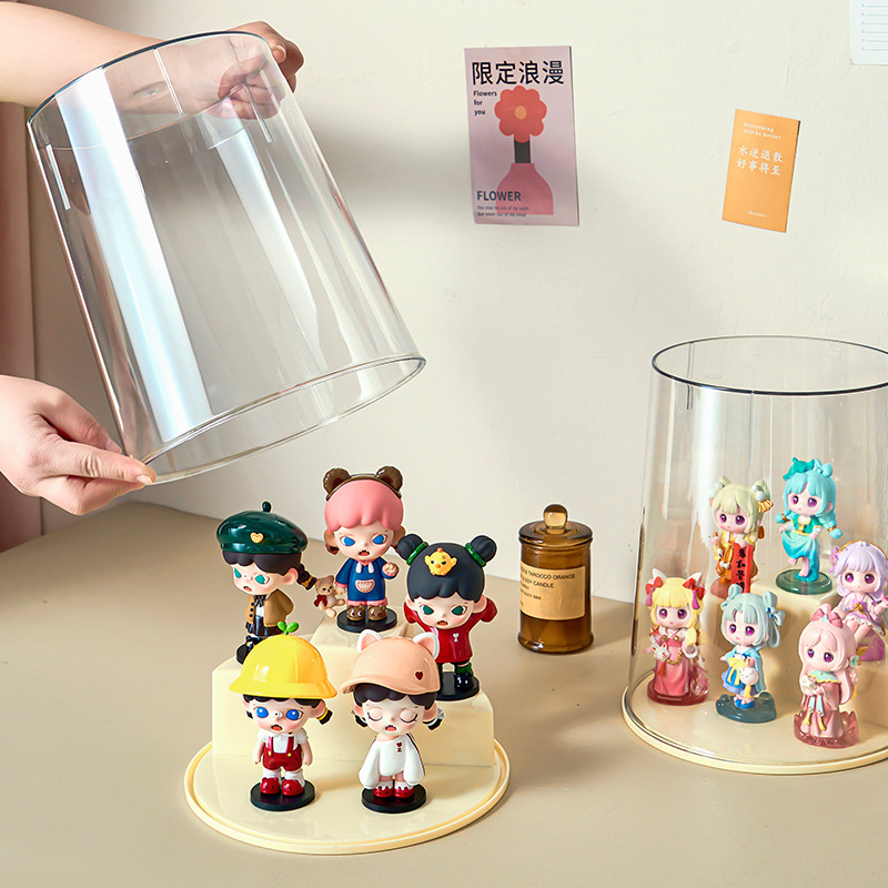 Y125-80盲盒收纳展示架泡泡玛特展示盒公仔玩偶亚克力透明防尘柜泡泡玛特盲盒细节图