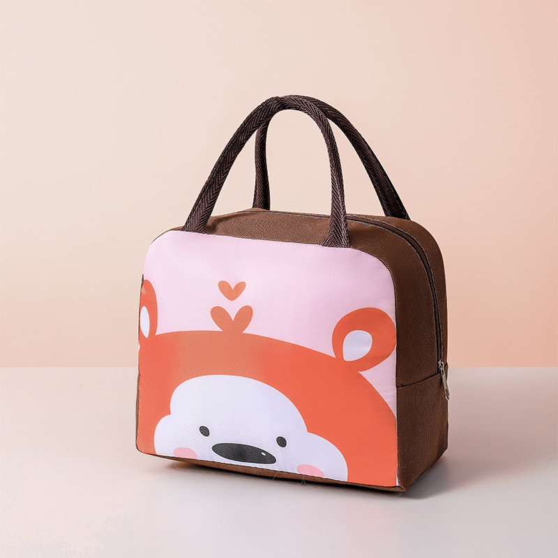 New children's hand-held lunch box bags, cute cartoon bento bags, student lunch bags, insulated bento bags detail image 13