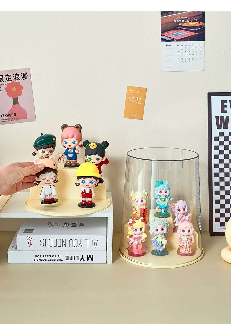 Y125-80盲盒收纳展示架泡泡玛特展示盒公仔玩偶亚克力透明防尘柜泡泡玛特盲盒详情图14