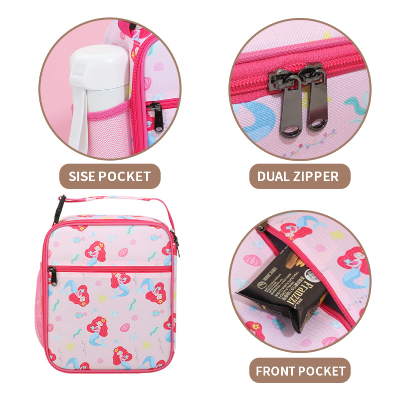 This is a best-selling product in foreign trade, a children's cartoon lunch bag that can be crossed diagonally. It has a large capacity and is a hand-held insulated bag for students to carry food when going out detail image 17