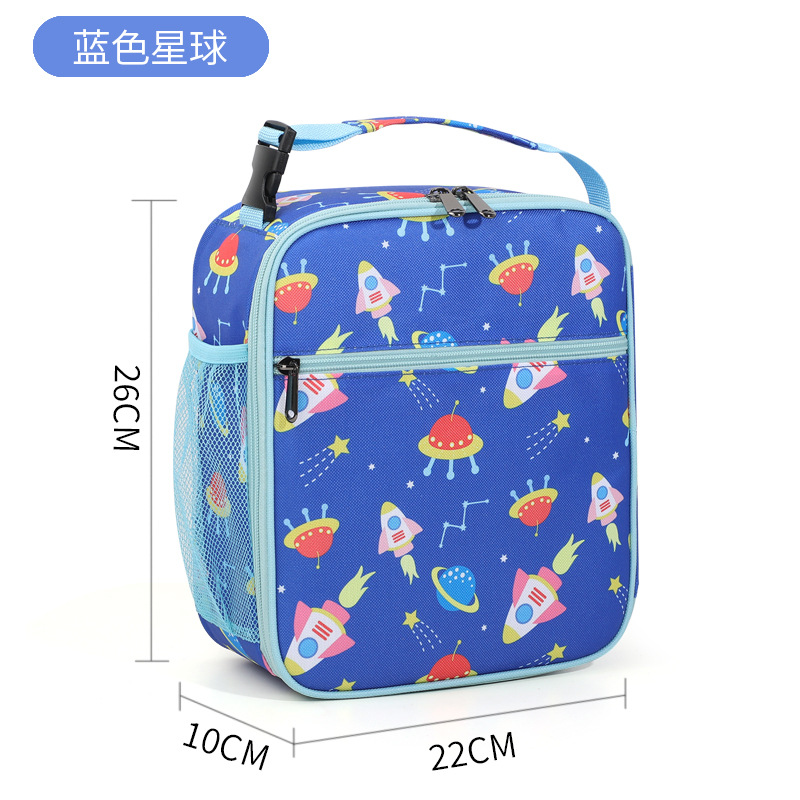 This is a best-selling product in foreign trade, a children's cartoon lunch bag that can be crossed diagonally. It has a large capacity and is a hand-held insulated bag for students to carry food when going out details Picture