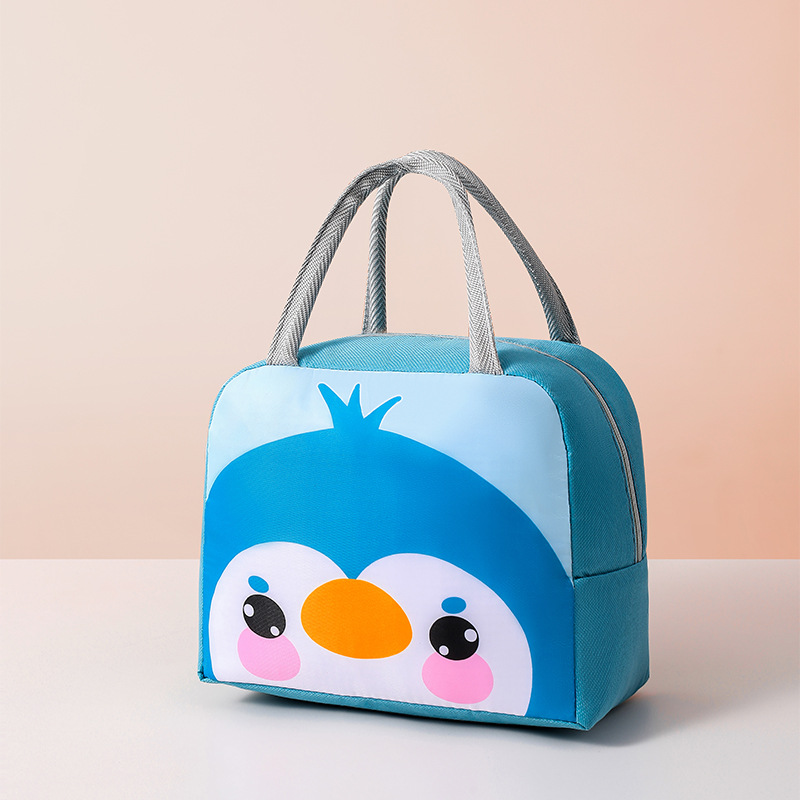 New children's hand-held lunch box bags, cute cartoon bento bags, student lunch bags, insulated bento bags details Picture