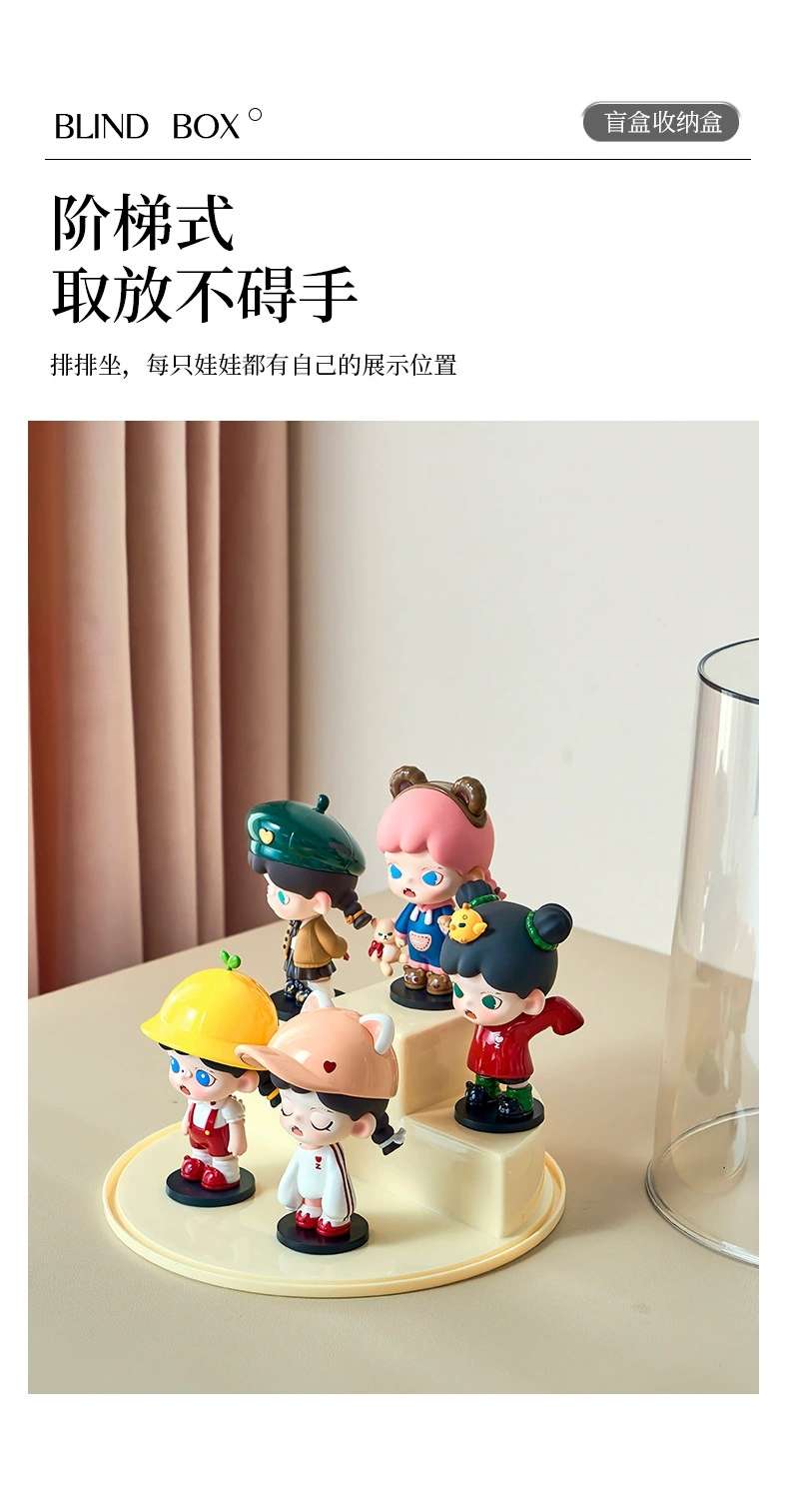 Y125-80盲盒收纳展示架泡泡玛特展示盒公仔玩偶亚克力透明防尘柜泡泡玛特盲盒详情图2