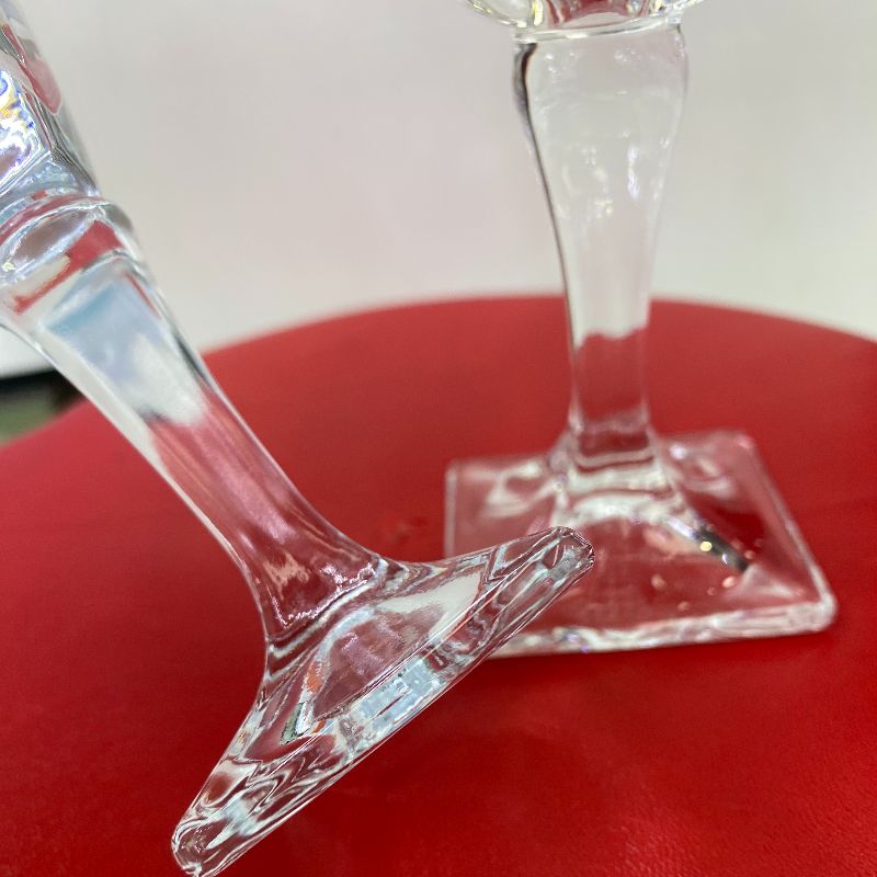海绵空间 复古高脚杯透明方形异形红酒杯香槟杯家用葡萄酒杯白底实物图