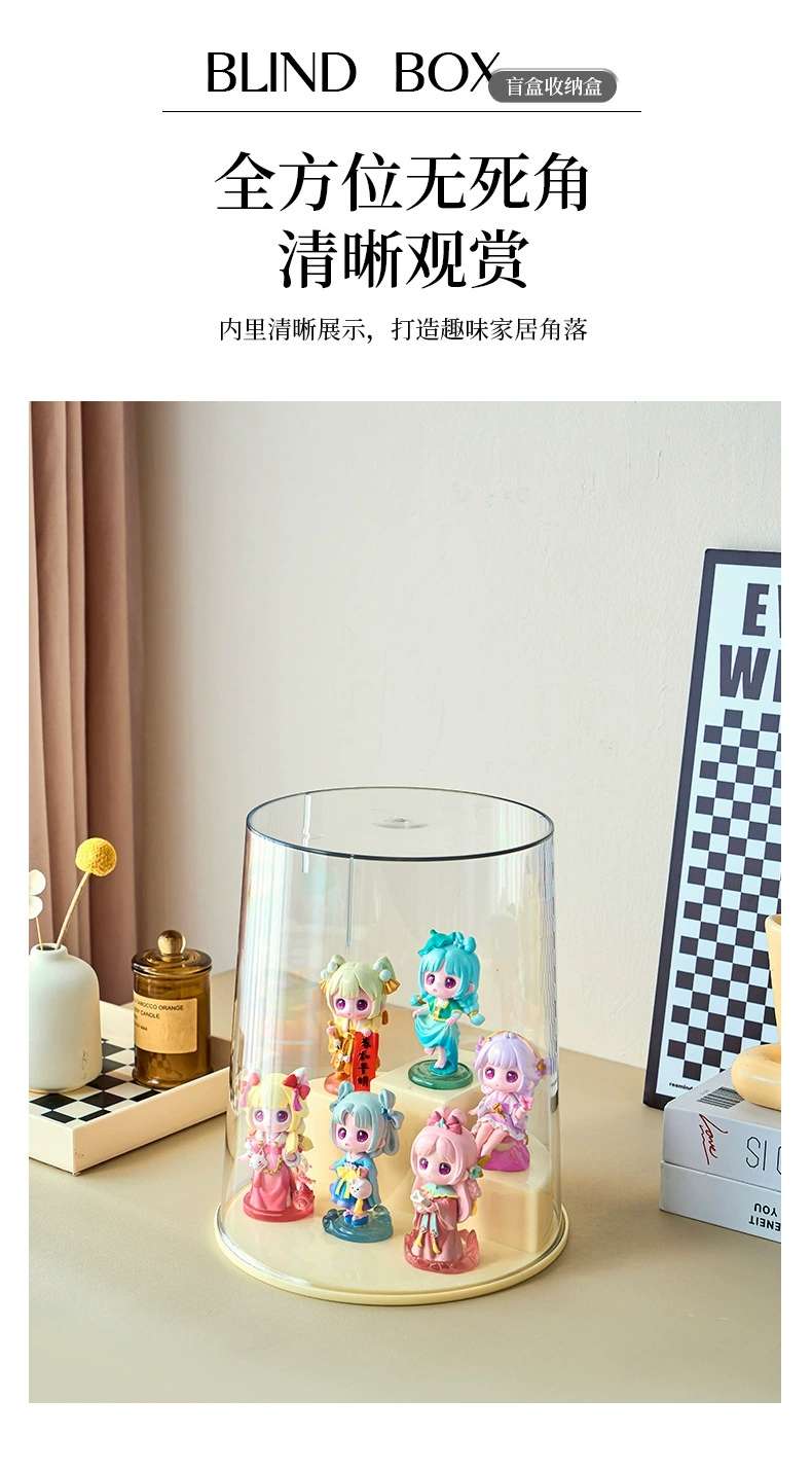 Y125-80盲盒收纳展示架泡泡玛特展示盒公仔玩偶亚克力透明防尘柜泡泡玛特盲盒详情图9