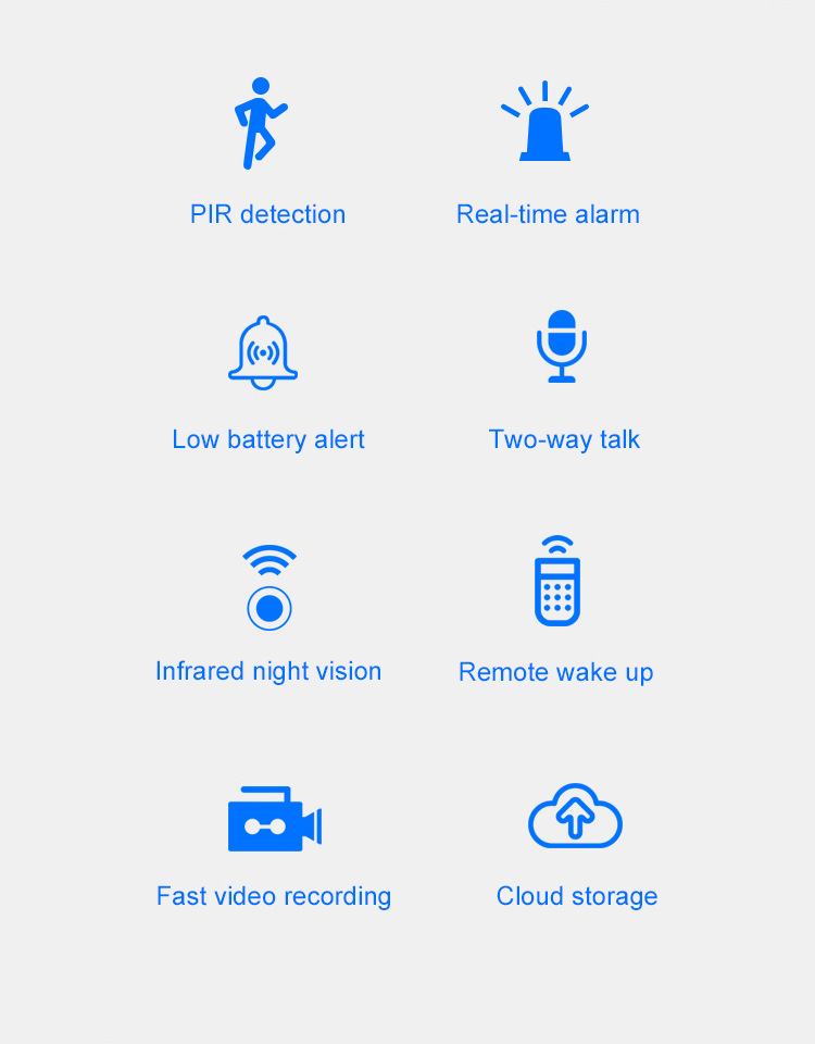 2MP家用无线WiFi电池低功耗摄像头太阳能户外防水免 插电门口监控详情1