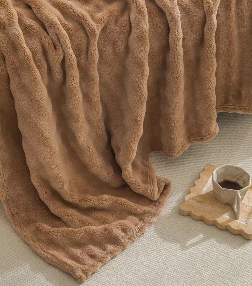 Double-sided bubble flannel milk fleece fabric, double-sided fleece blanket fabric, DB home textile fleece Specification image