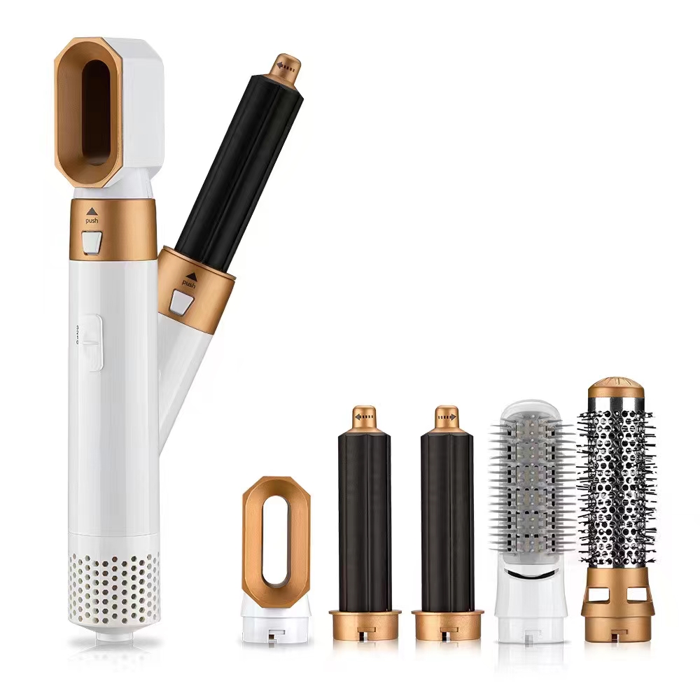 Hot air comb for ladies, hot air comb for curling irons, hot air comb for straightening hair, hair dryer, 5+1 multi-functional styling hot air hair dryer for straightening and curling hair, egg curl styling hot air comb details Picture