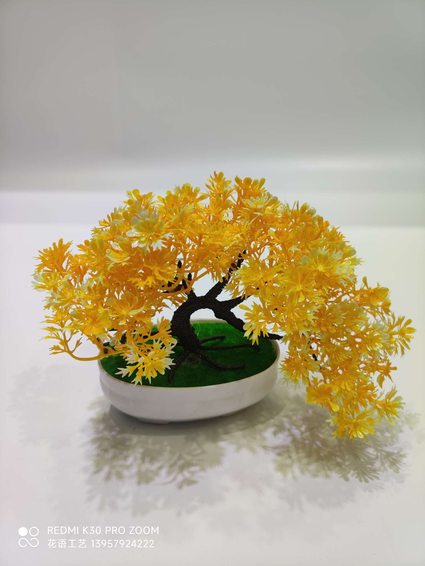 Artificial Plant Pot Fake Flower Decoration Plastic Rose Bonsai Indoor Home Desktop Decoration Five-Leaf Plum Wholesale Specification drawing