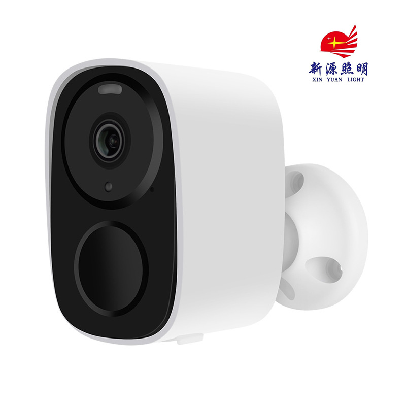 2MP家用无线WiFi电池低功耗摄像头太阳能户外防水免 插电门口监控白底实物图