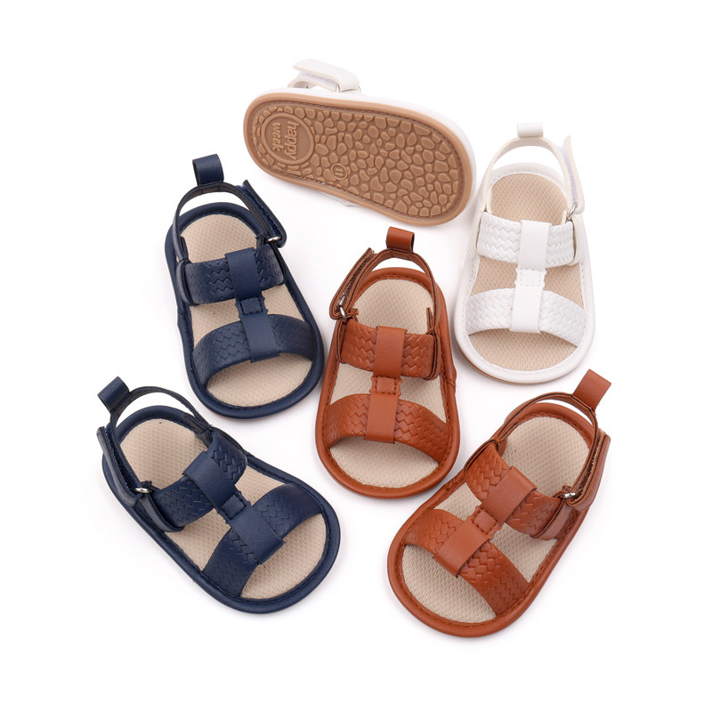 New 0-1 year old summer baby boy rubber sole sandals British style baby shoes
