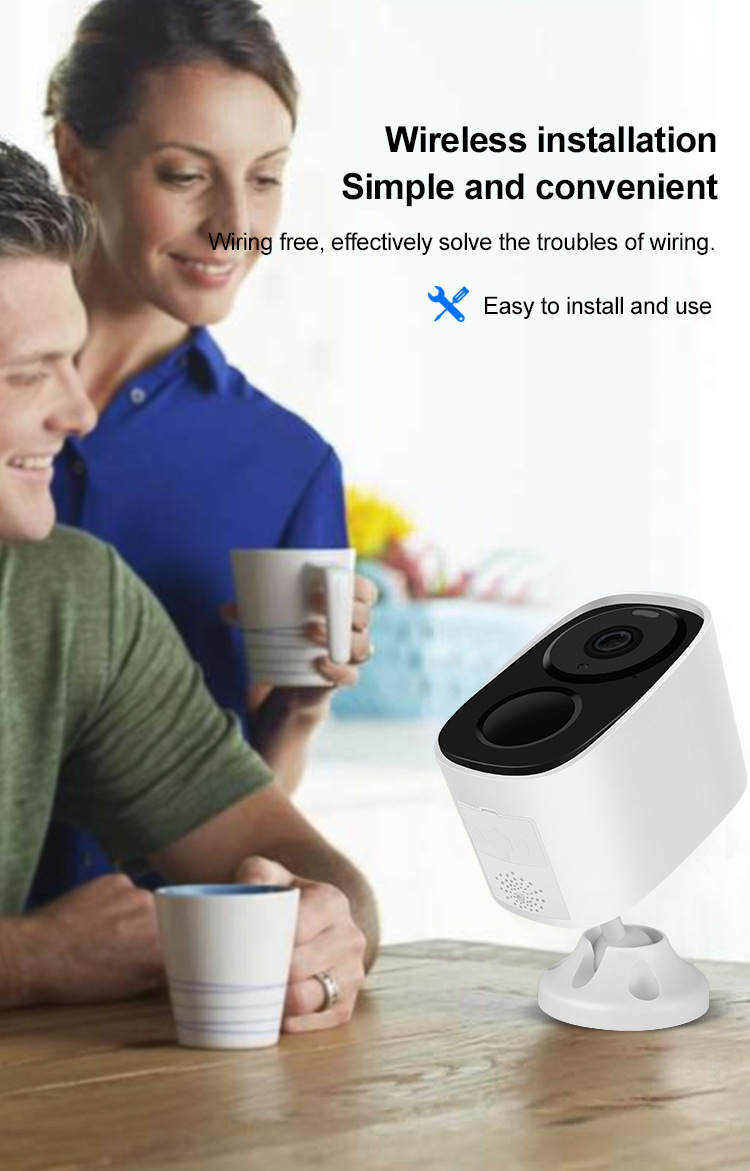 2MP家用无线WiFi电池低功耗摄像头太阳能户外防水免 插电门口监控详情2