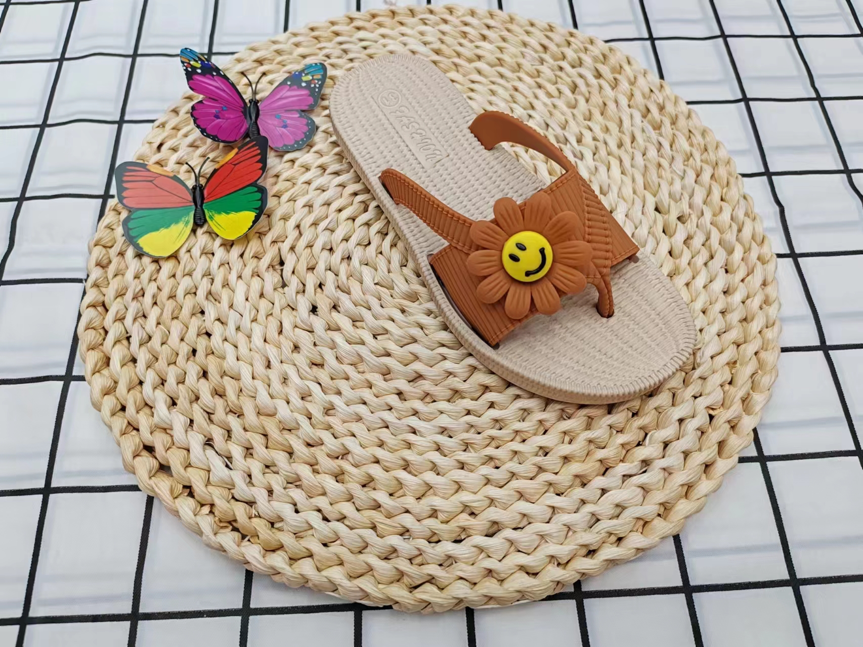 Moda de verano girasol exterior desgaste clip pie cool slippers details Picture