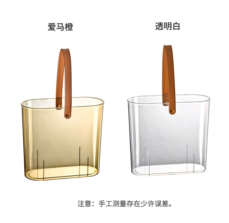 Y125-8036 New model slit transparent trash can, household wastebasket, kitchen garbage bin, narrow bucket, toilet sanitary bucket, oval bucket trash can detail image 9