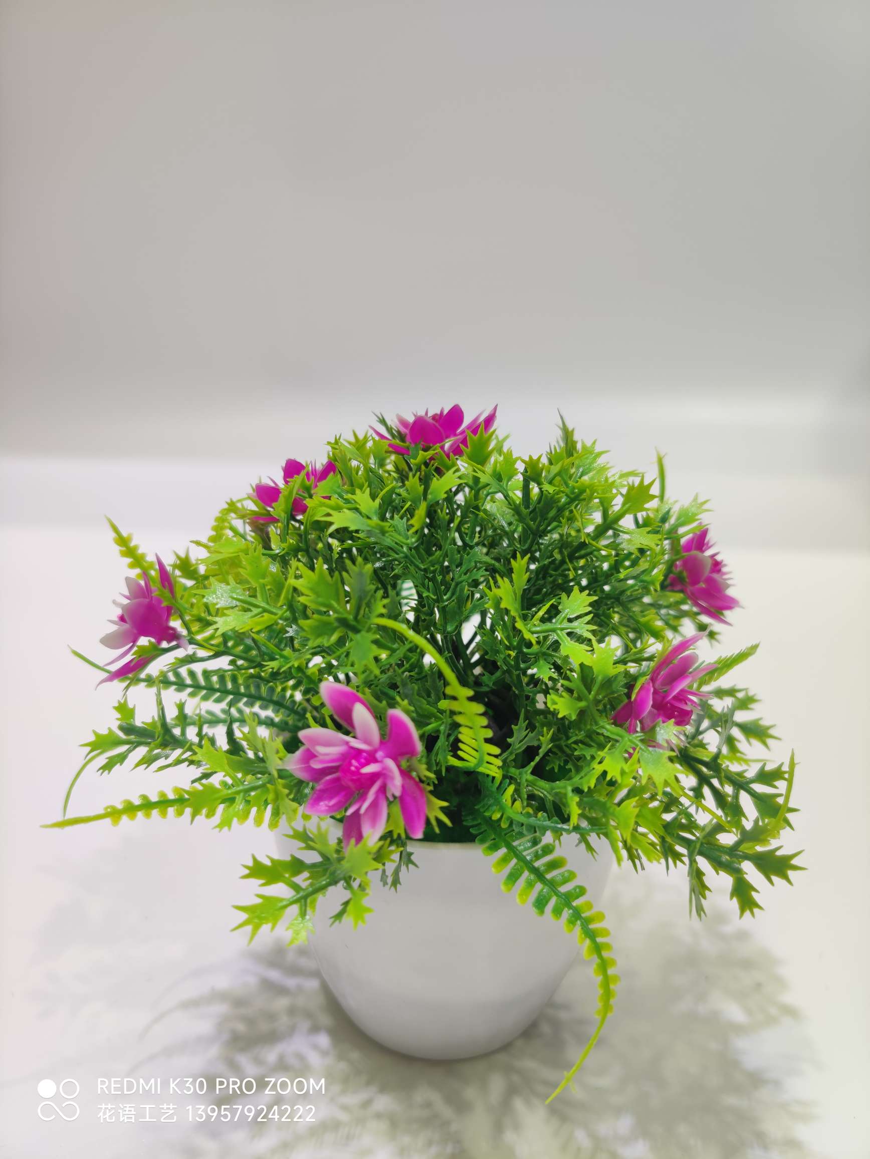 Artificial Plant Pot Fake Flower Decoration Plastic Rose Bonsai Indoor Home Desktop Decoration Five-Leaf Plum Wholesale undefined