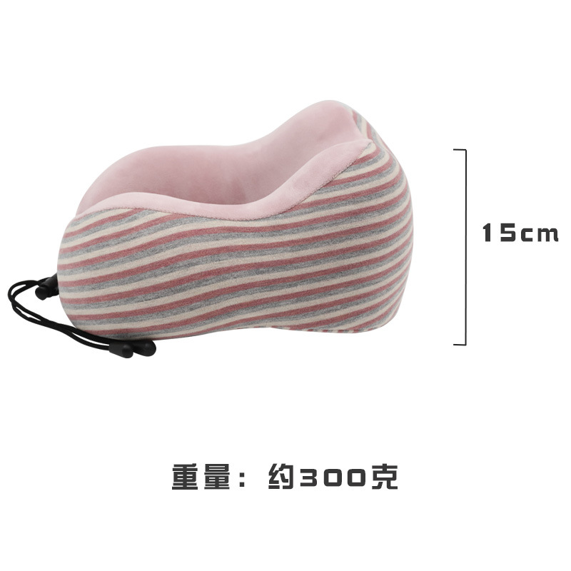 Simple striped neck pillow, memory foam U-shaped pillow, Kanglewu travel pillow, portable hump neck protection pillow, custom-made order pic 4