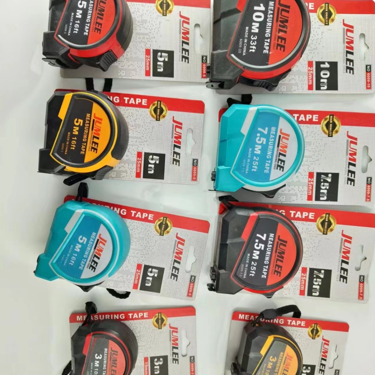 6009 steel tape measure, high-precision anti-drop stainless steel tape measure 3M, 5M, 7.5M, 10M, thickened wear-resistant and anti-drop meter measure box