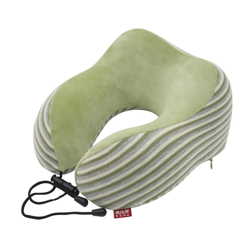 Simple striped neck pillow, memory foam U-shaped pillow, Kanglewu travel pillow, portable hump neck protection pillow, custom-made order pic 5
